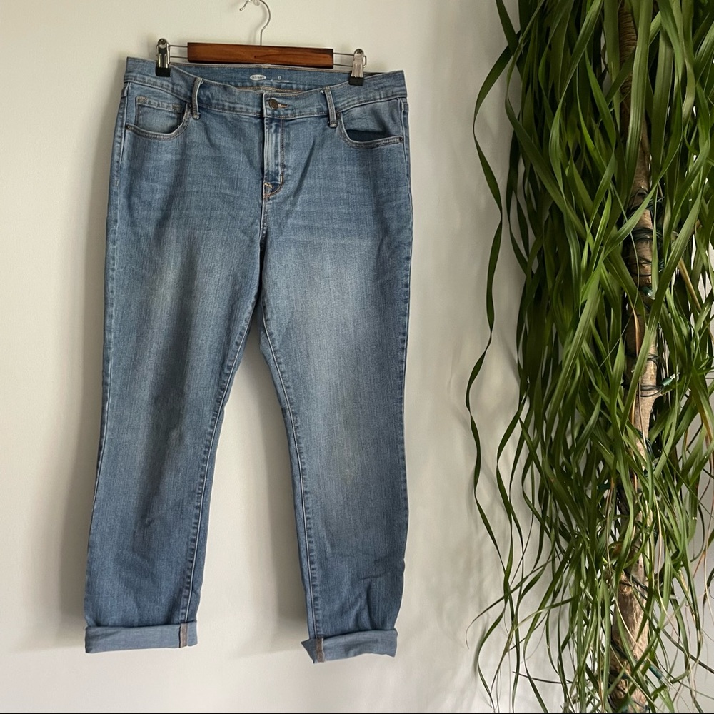 Old Navy Light Wash High waist straight leg jean size 12